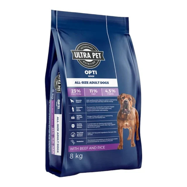 Ultra Dog Optiwoof Adult Beef & Rice 8kg