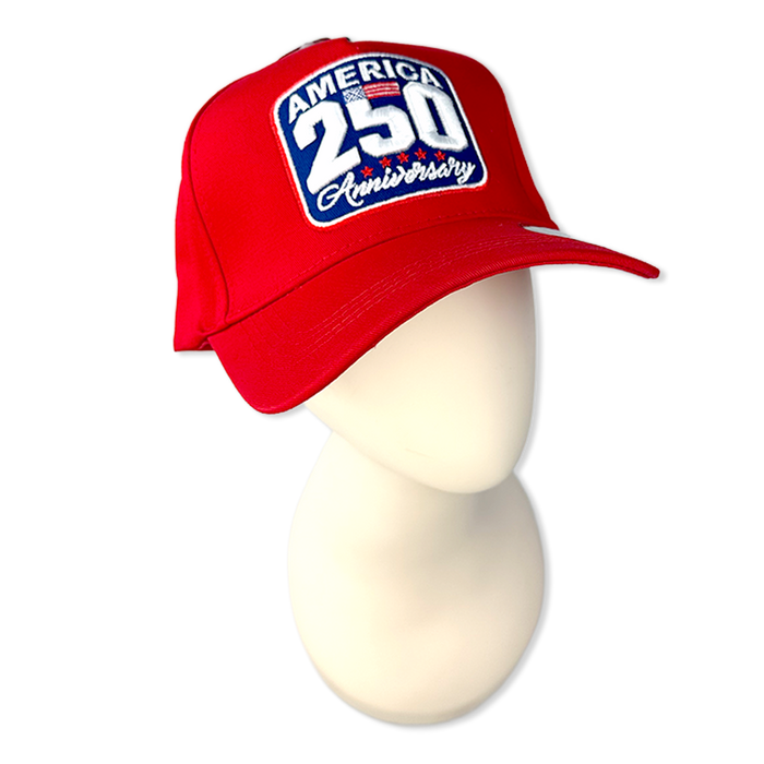 USA 250 Patriotic All-American Ball Cap Hat - 6 Pieces Per Retail Ready Display 26553