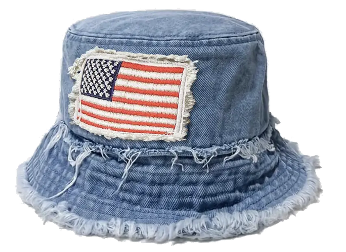 USA Bucket and Boonie Patriotic Hat Assortment Floor Display - 18 Pieces Per Retail Ready Display 88536 NOVELTY INC