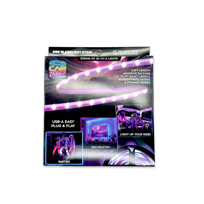 USB Blacklight Strip with Remote 11.5FT - 6 Pieces Per Retail Ready Display 25244 CAR VIBEZ