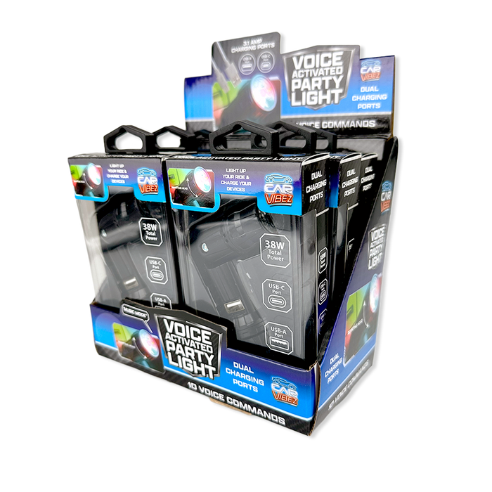 Voice Activated USB Party Light - 6 Pieces Per Retail Ready Display 26103