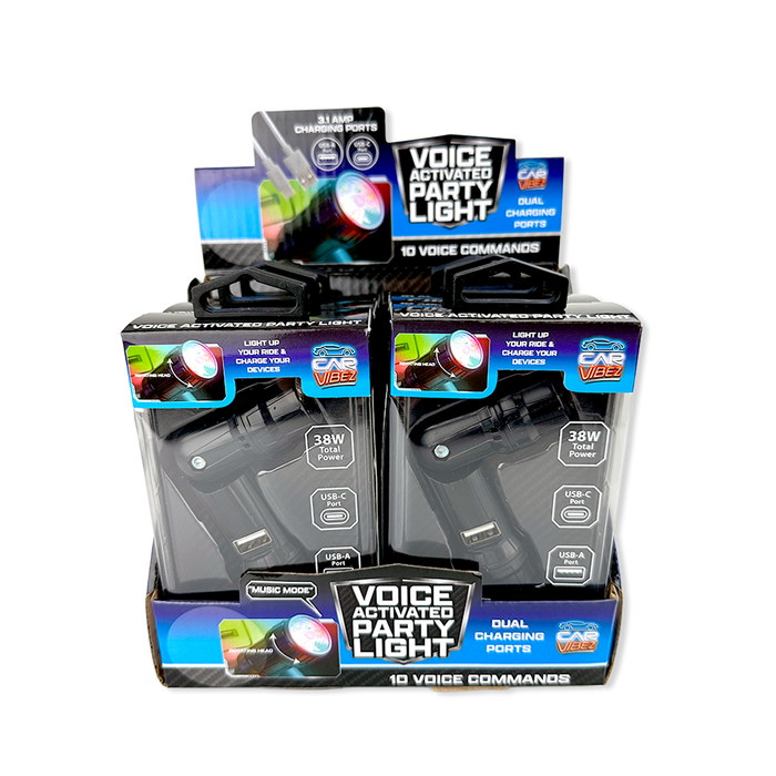 Voice Activated USB Party Light - 6 Pieces Per Retail Ready Display 26103