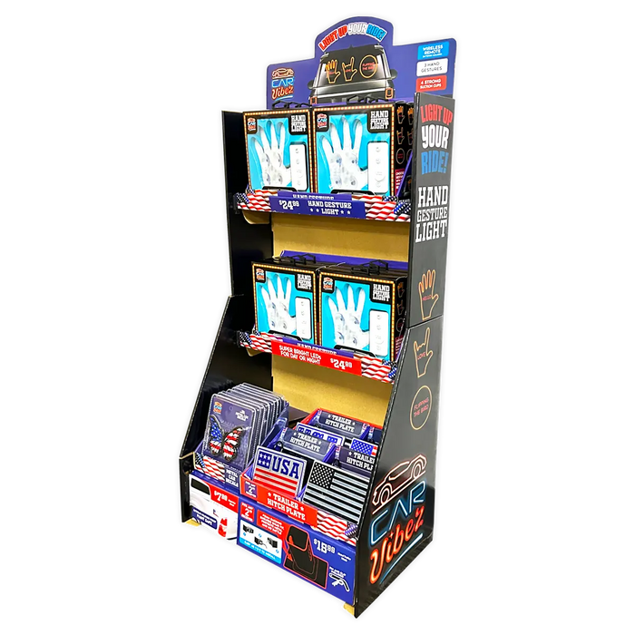 Waving Hand Car Accessories Assortment Floor Display - 18 Pieces Per Retail Ready Display  88537 NOVELTY INC