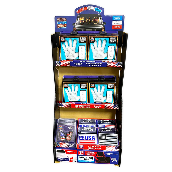 Waving Hand Car Accessories Assortment Floor Display - 18 Pieces Per Retail Ready Display  88537 NOVELTY INC