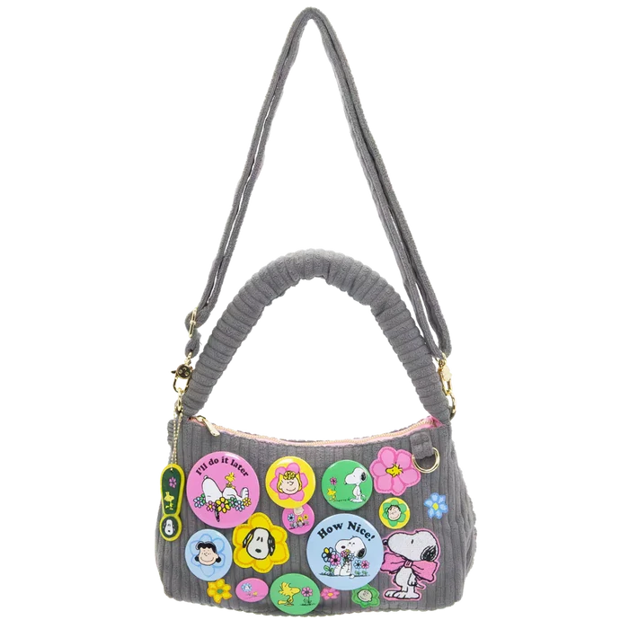 Whatever! Makes You Happy - Peanuts Sherbet Spring Pins & Patches Corduroy Baguette Bag