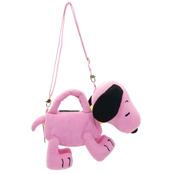 Whatever! Makes You Happy - Peanuts Sherbet Spring Snoopy Figural Corduroy Crossbody Bag