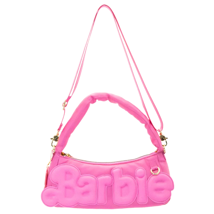 Whatever! Makes You Happy Barbie California Dreamin' Logo Padded Baguette Bag