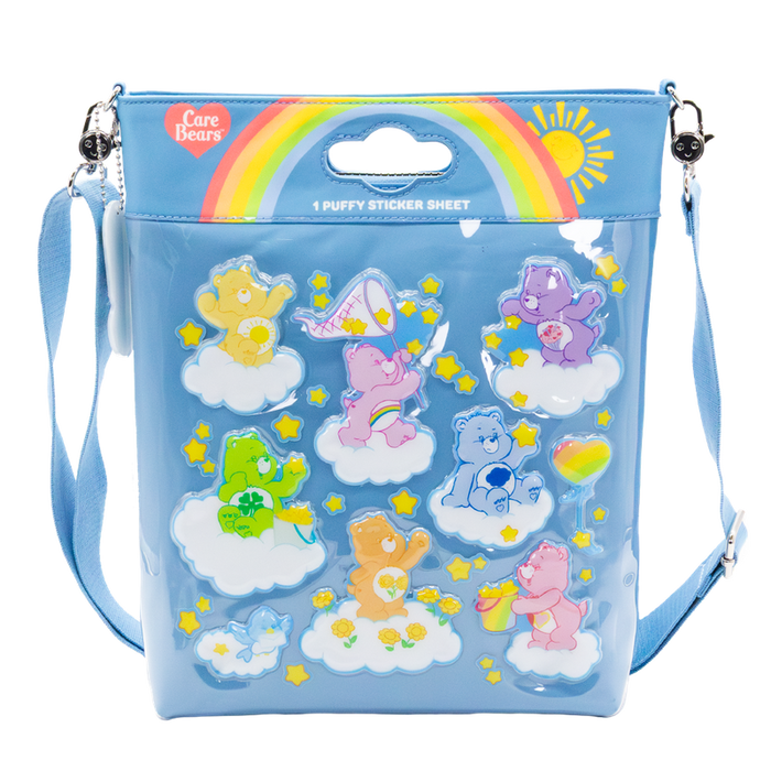 Whatever! Makes You Happy Care Bears Padded Nylon Sticker Sheet Crossbody