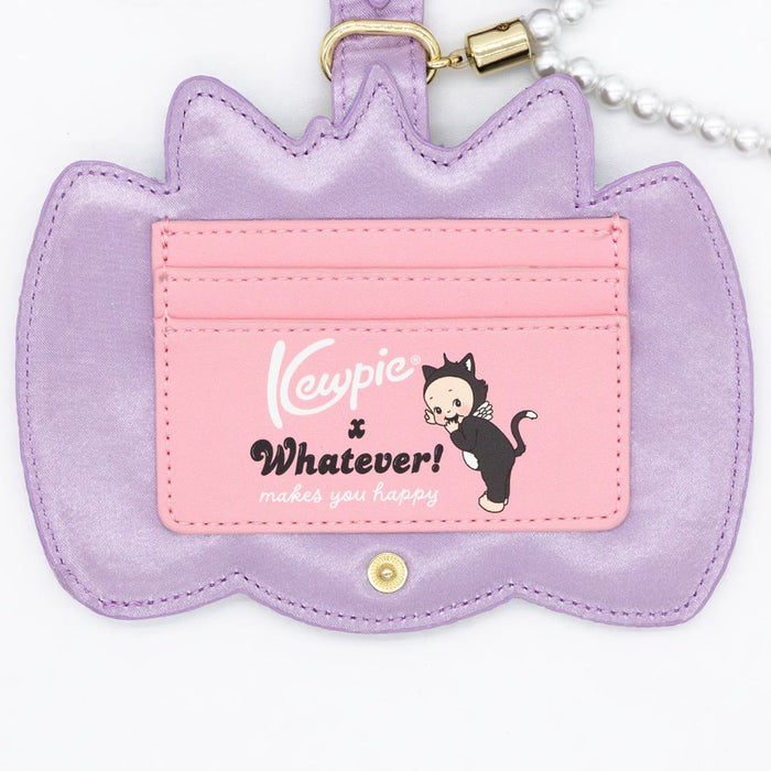 Whatever Makes You Happy Kewpie Cat Bow Wristlet Padded Card Holder