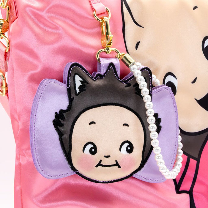 Whatever Makes You Happy Kewpie Cat Bow Wristlet Padded Card Holder