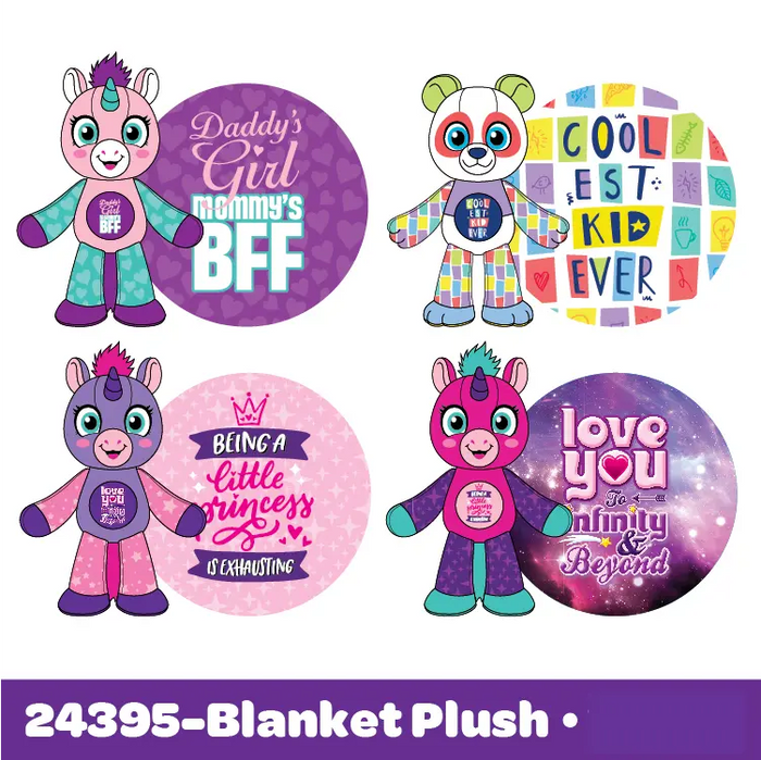 Wholesale Kids Blanket Plush - 8 Pieces Per Display 24395 KIPP BROTHERS