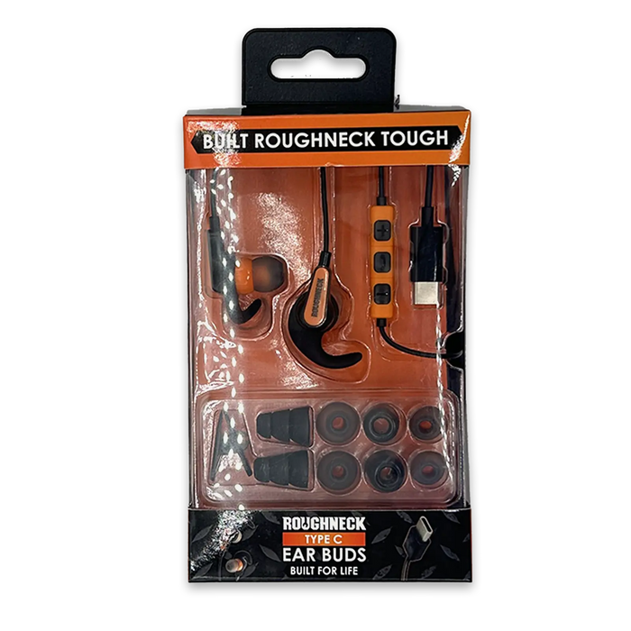 Wired Earbuds with Aux and USB-C Audio Connection - 4 Pieces Per Pack 24231 ROUGHNECK