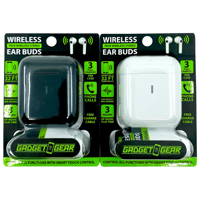 Wireless Earbuds with Case - 3 Pieces Per Pack 23636 GADGET GEAR