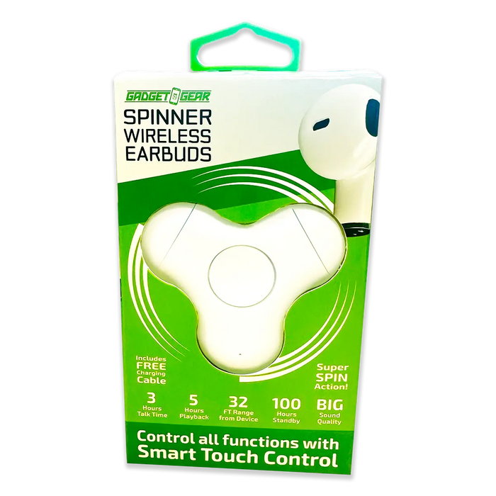 Wireless Earbuds with Fidget Spinner Case - 6 Pieces Per Retail Ready Display 23712 GADGET GEAR