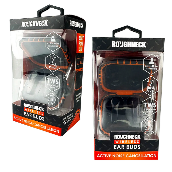 Wireless Earbuds with Heavy Duty Case - 2 Pieces Per Pack 24536 ROUGHNECK