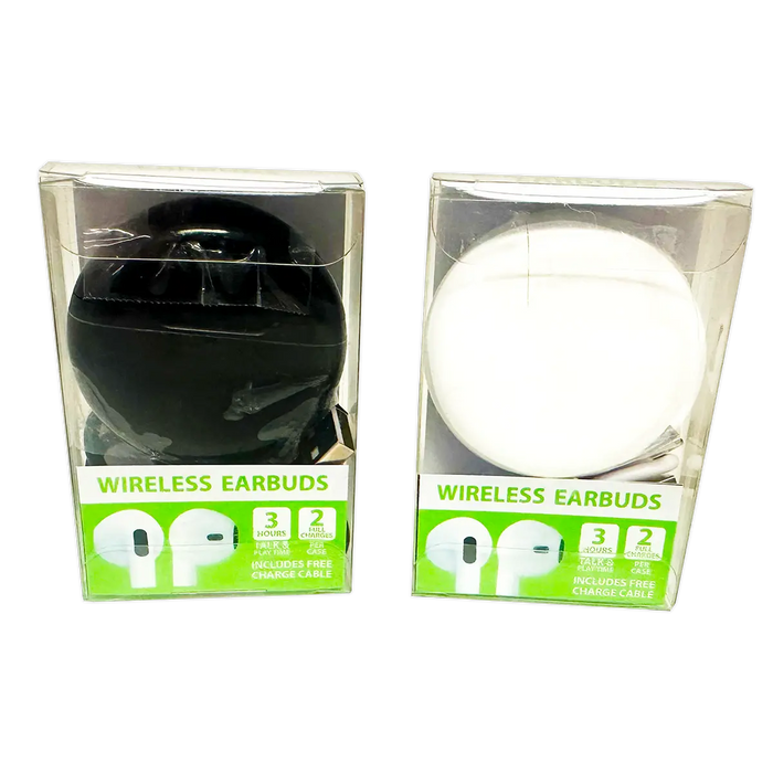 Wireless Earbuds With Round Charging Case - 12 Pieces Per Pack 24688 GADGET GEAR