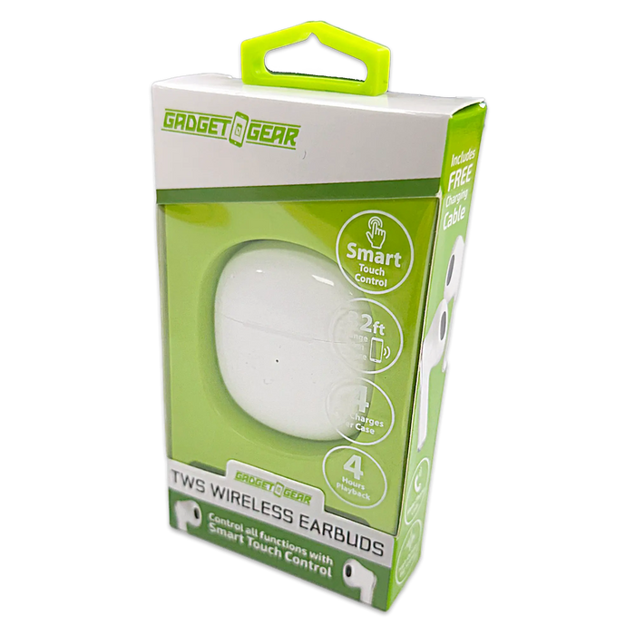 Wireless Earbuds with Round Charging Case - 6 Pieces Per Pack 24635 GADGET GEAR