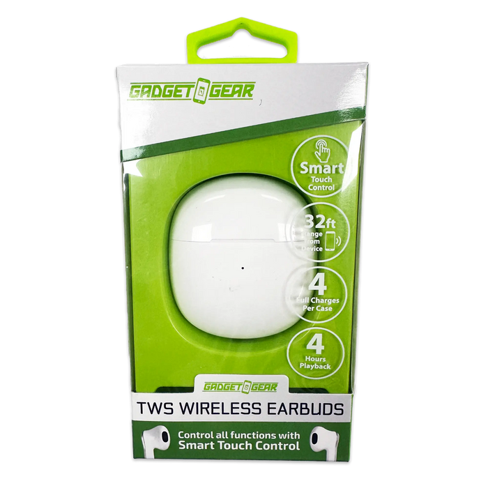 Wireless Earbuds with Round Charging Case - 6 Pieces Per Pack 24635 GADGET GEAR