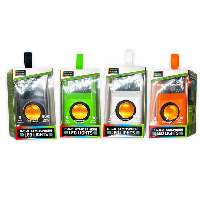 Wireless Speaker Transparent with LED Lights - 6 Pieces Per Retail Ready Display 23870 NOVELTY INC