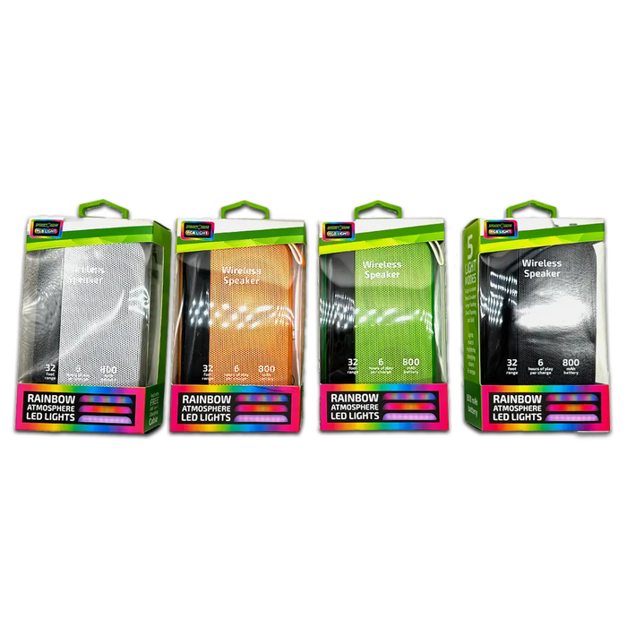 Wireless Speaker Transparent with LED Lights - 6 Pieces Per Retail Ready Display 23874 NOVELTY INC