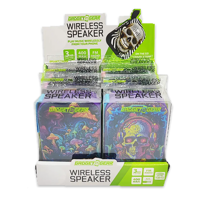 Wireless Speaker with FM Radio - 6 Pieces Per Retail Ready Display 25091 GADGET GEAR