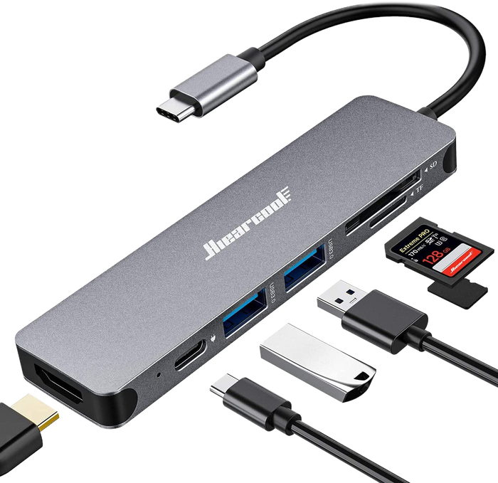 XOTIC PC USB C Hub Multiport Adapter - 7 in 1 Dongle