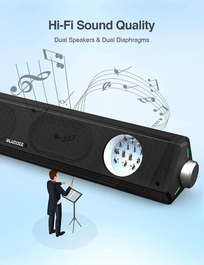 XOTIC PC Wired Computer Sound Bar