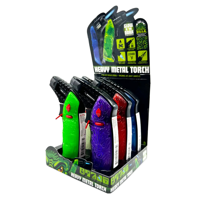 XXL Torch Lighter With Transparent Handle - 6 Pieces Per Retail Ready Display 25277 SMOKEZILLA