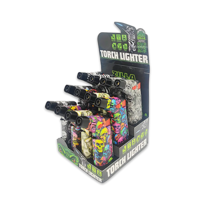 Zinc Torch Lighter - 12 Pieces Per Retail Ready Display 25044 SMOKEZILLA