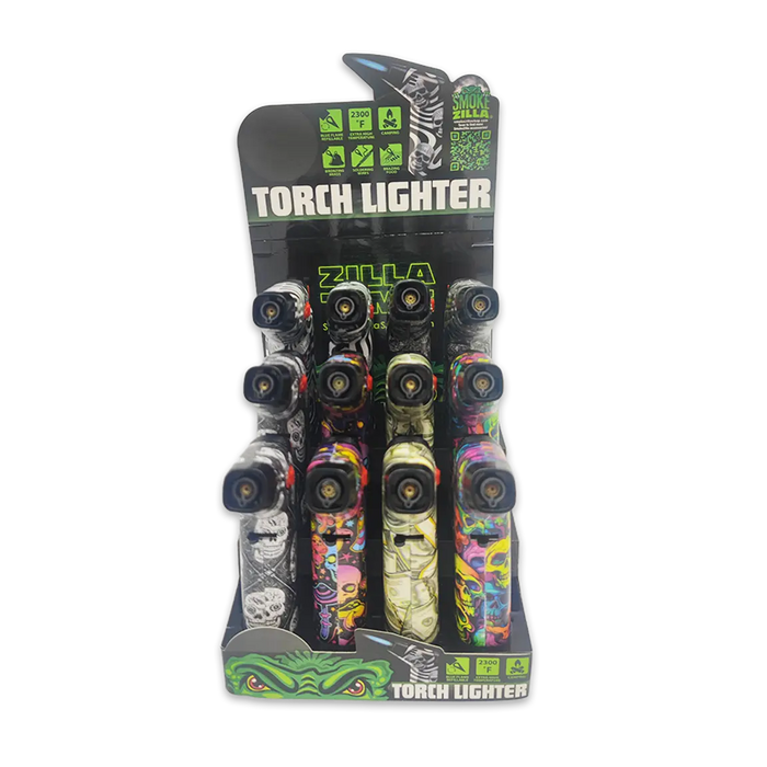 Zinc Torch Lighter - 12 Pieces Per Retail Ready Display 25044 SMOKEZILLA