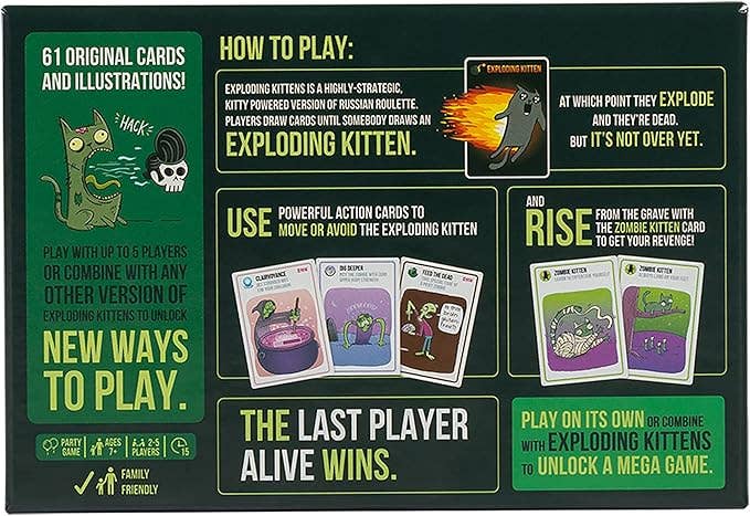 Zombie Kittens - Family Card Game